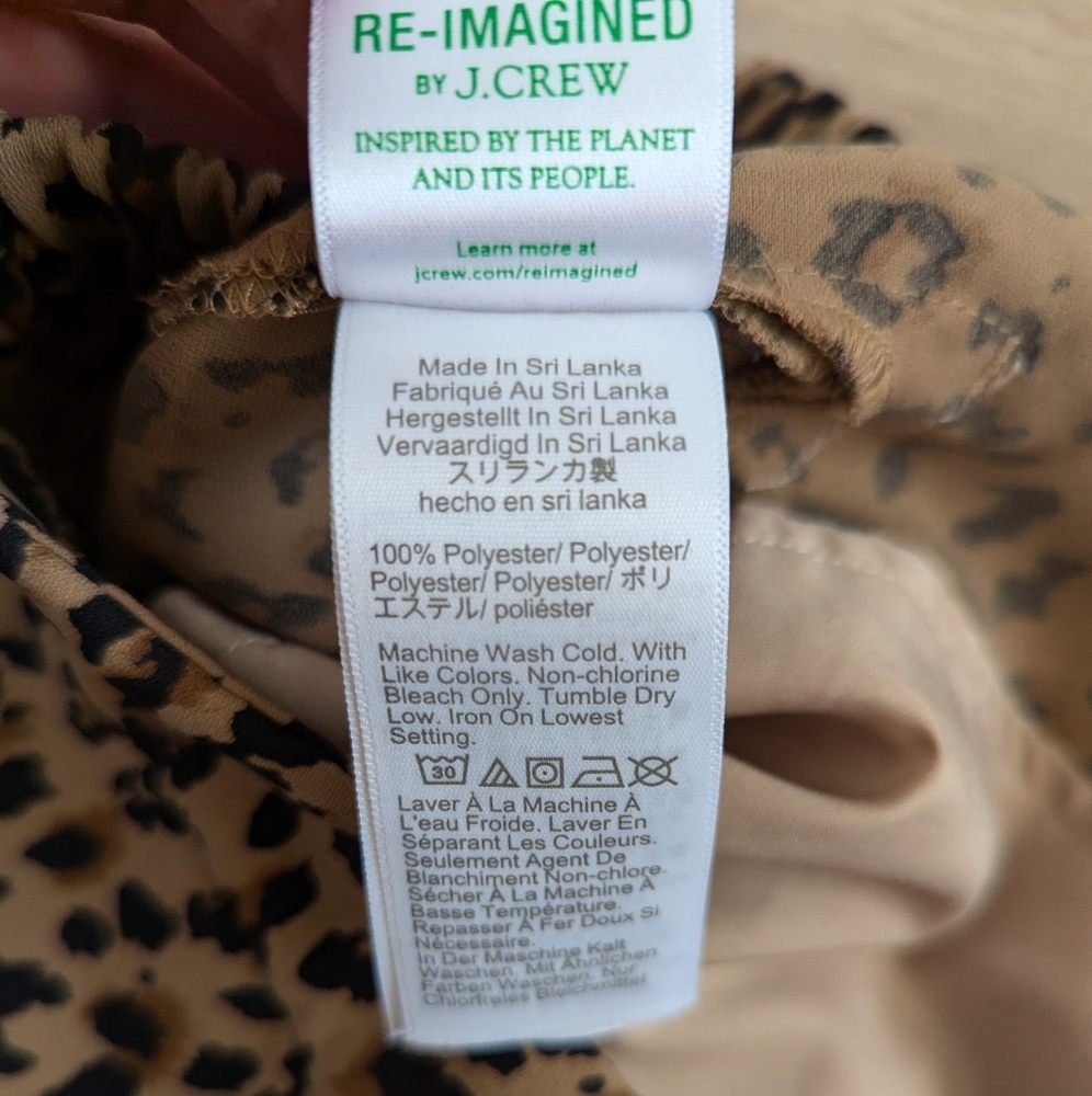 J.Crew Jamie Pants Elastic Band Leopard Print Women Size 8 - Picture 11 of 12